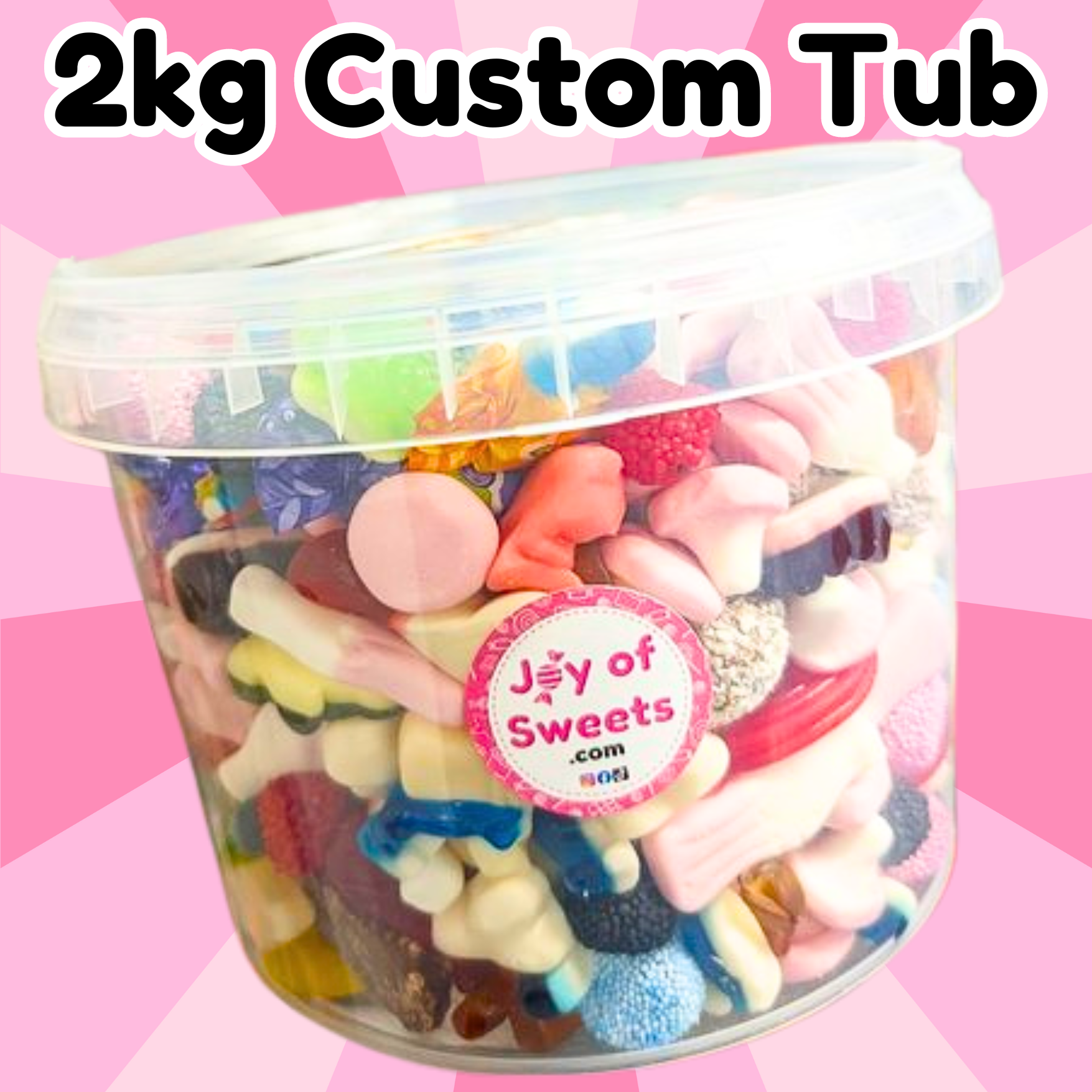 Create Your Own 2kg Pick N Mix Tub With Handle Joyofsweets 
