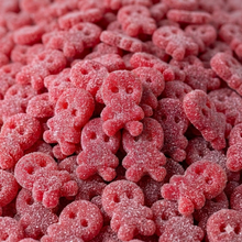 Load image into Gallery viewer, Fizzy Red Peach Skulls (100g)