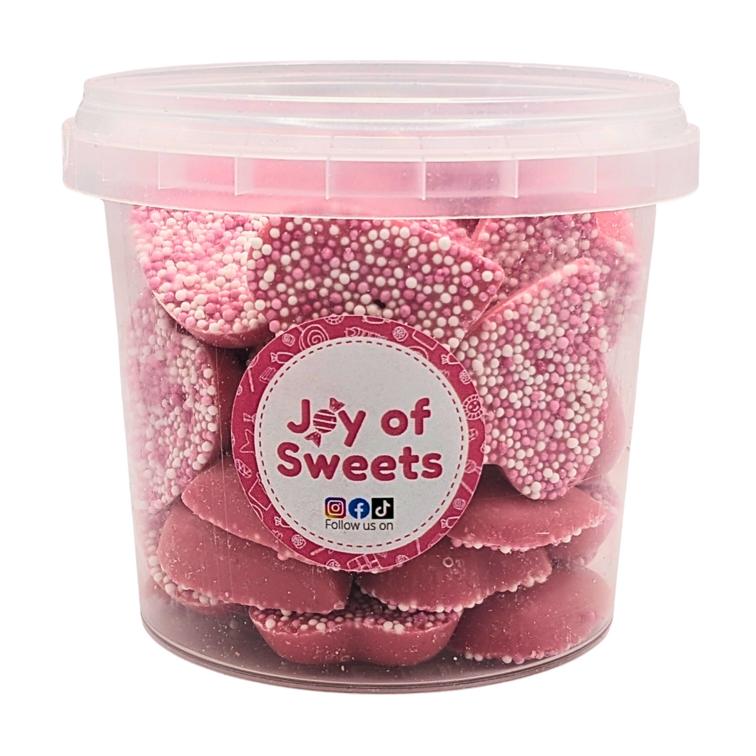 Pink Chocolate Hearts 250g Grab Tub
