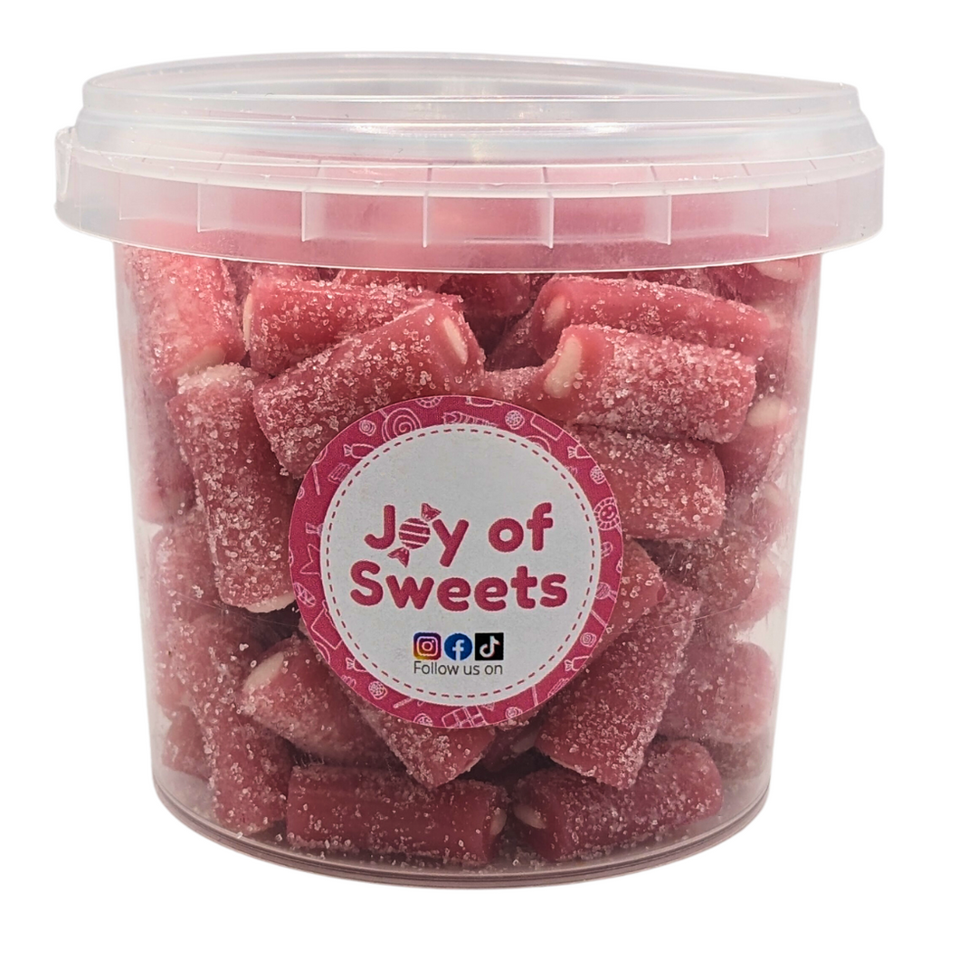 Fizzy Strawberry Pencils 250g Grab Tub (Halal)