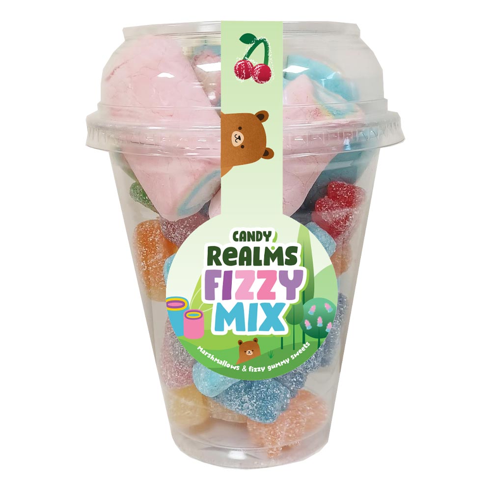 Candy Realms Fizzy Mix Candy Cup 225g (BB 11/25)
