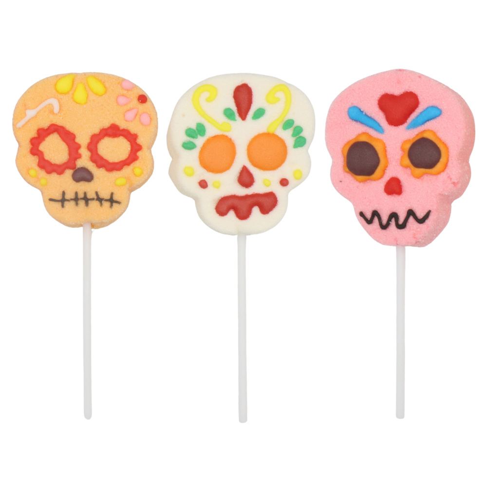 Candy Realms Skull Dead Themed Mallows Lollipops 35g