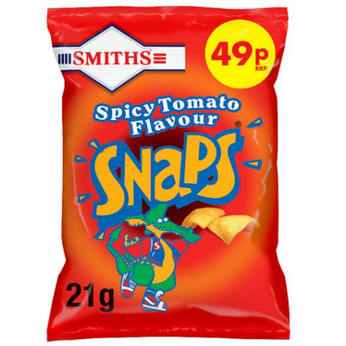 Buy Smiths Snaps Spicy Tomato (21g) crisps snacks from joyofsweets.com