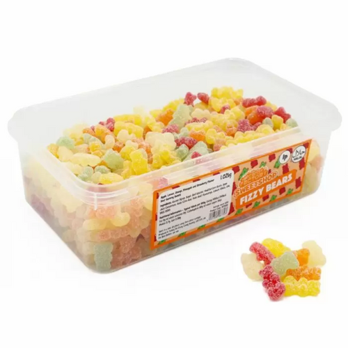 Buy Crazy Candy Factory Sweetshop Fizzy Bears (1kg) Halal jelly pick n mix sweets from Joyofsweets.com