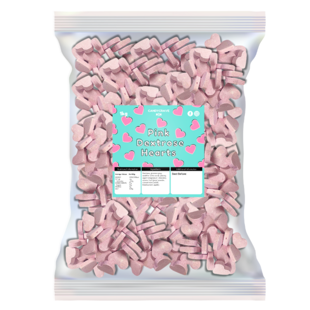 Pink Strawberry Hearts 1kg (Pre-made)