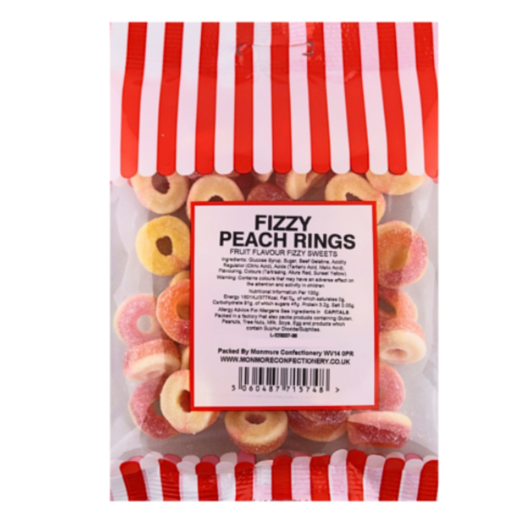 Fizzy Peach Rings (140g) | Joyofsweets.com – JoyofSweets.com