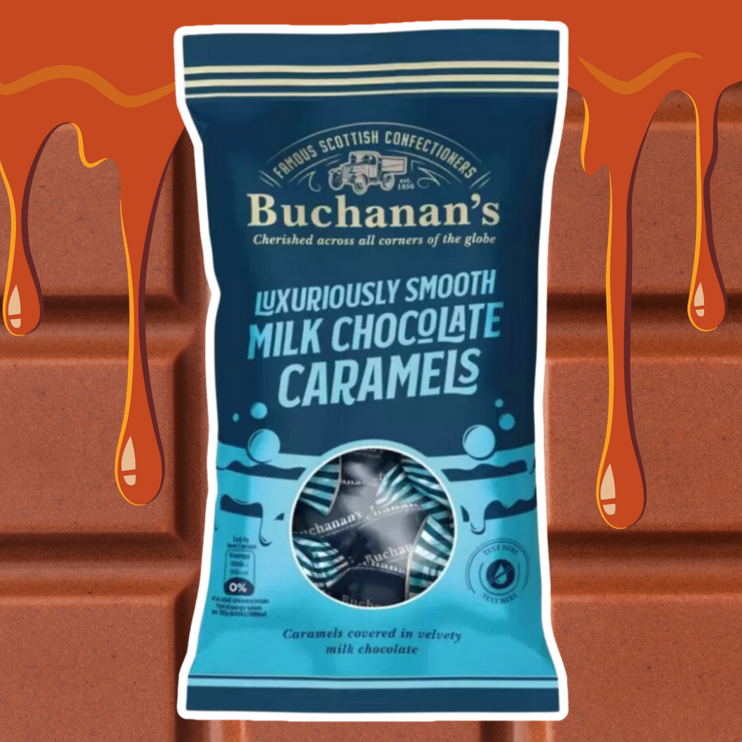 Buchanan's Luxuriously Smooth Milk Chocolate Caramels Bag (110g)