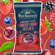 Load image into Gallery viewer, Buchanan&#39;s Temptingly Tasty Forest Fruit Jellies Bag 140g
