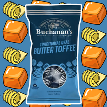Load image into Gallery viewer, Buchanan&#39;s Traditional Real Butter Toffee Bag 140g
