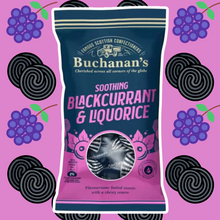 Load image into Gallery viewer, Buchanan&#39;s Soothing Blackcurrant &amp; Liquorice Bag 140g
