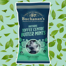 Load image into Gallery viewer, Buchanan&#39;s Natural Toffee Centre Butter Mints Bags (140g)
