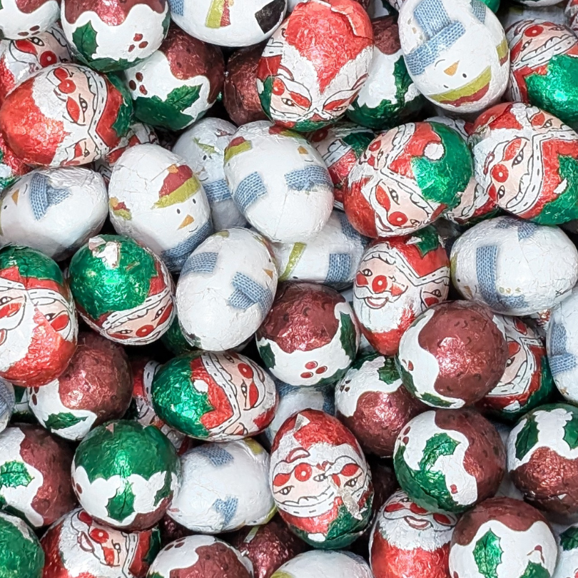Christmas Foiled Chocolate Balls (100g)