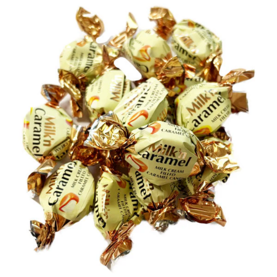 Yummys Wrapped Milk & Caramel Toffees 1kg