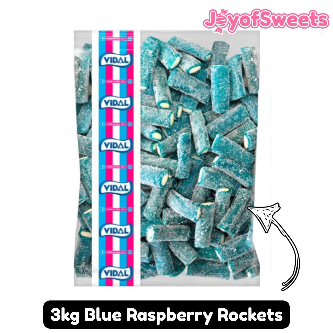 Blue Rockets Candy 3kg Blue Raspberry Rockets | Joyofsweets.com – JoyofSweets.com
