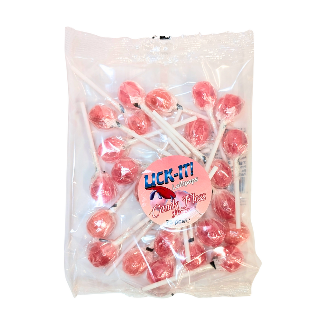 Lick It Candy Floss Lollies - 25 Pack
