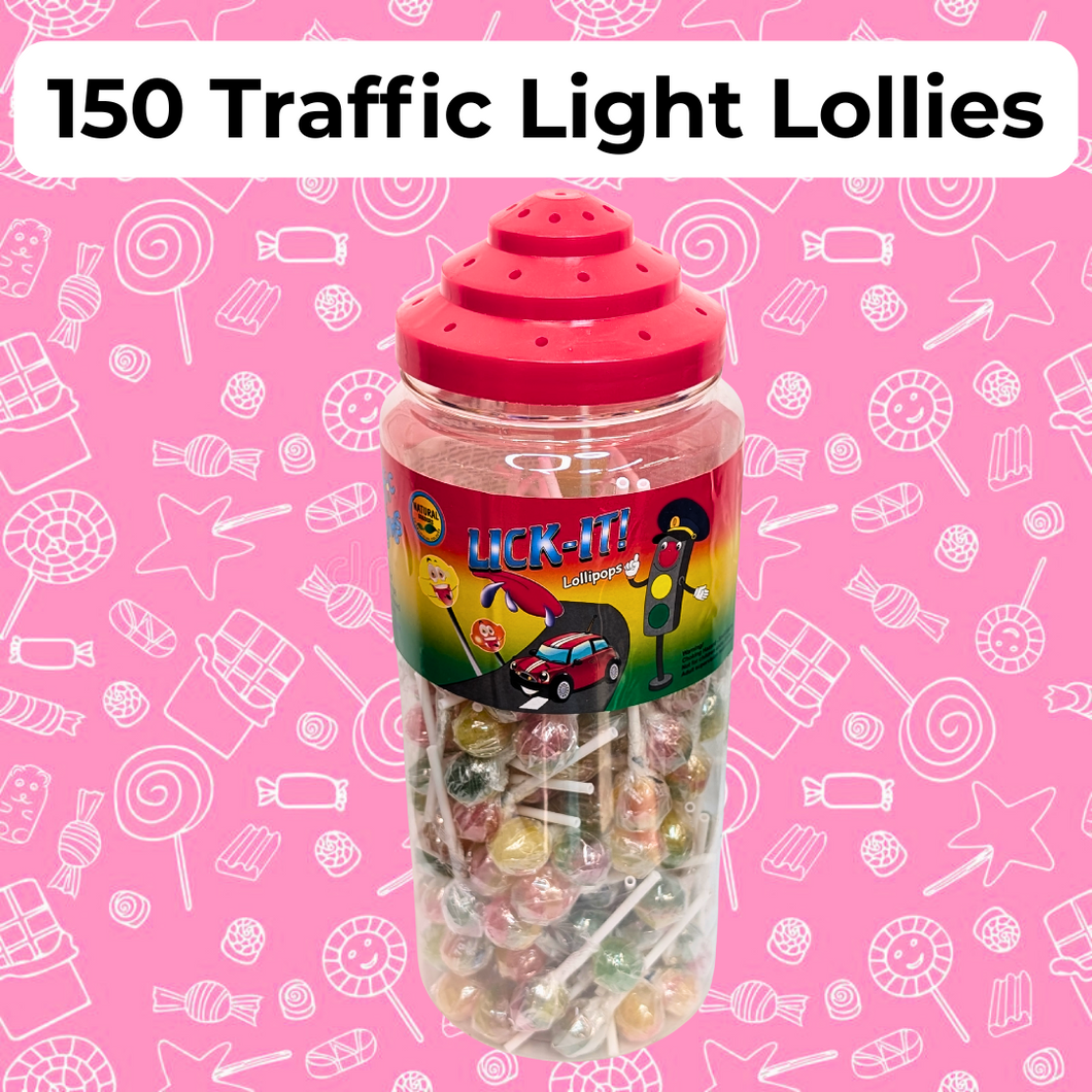 Lick It Traffic Light Lollies (150 Count)