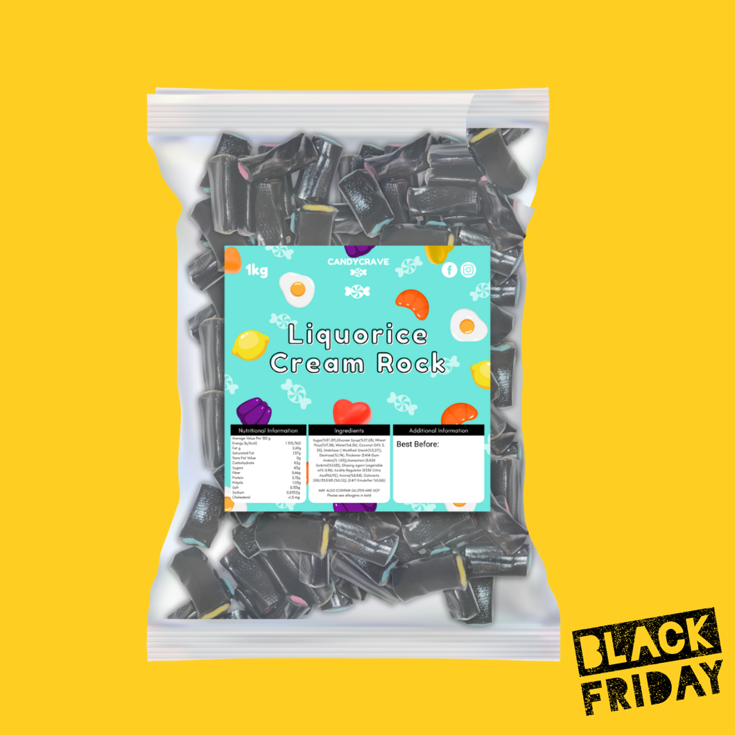 Liquorice Cream Rock 1kg