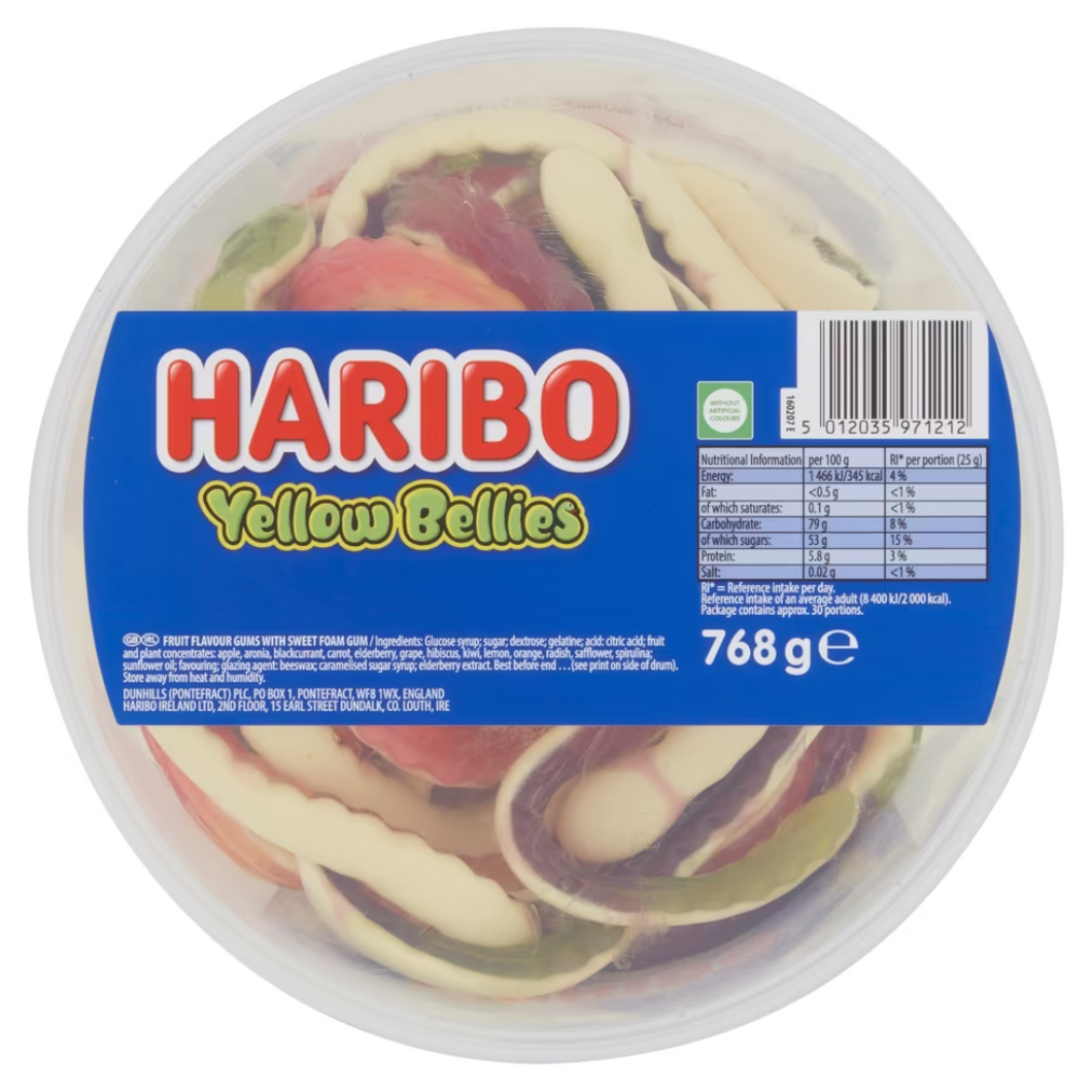 Haribo Yellow Bellies Snakes Tub 768g