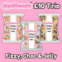 Load image into Gallery viewer, Tenner Trio (Jelly, Fizzy, Choc)
