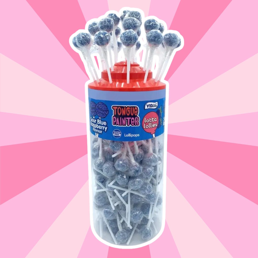 Vidal Lotta Blue Raspberry Lollies 7g Joyofsweets JoyofSweets Vidal Lotta Blue Raspberry Lollies 7g Joyofsweets JoyofSweets