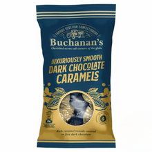 Load image into Gallery viewer, Buchanan&#39;s Luxuriously Smooth Dark Chocolate Caramels Bag (140g)
