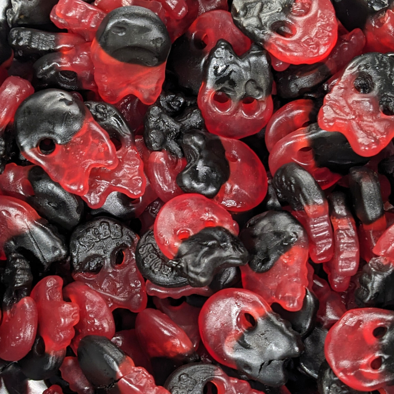 Bubs Liquorice & Raspberry Skulls (Vegan)