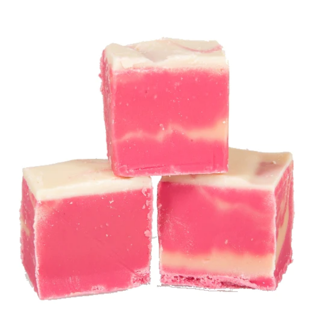 Strawberry Champagne Fudge pick n mix sweets from joyofsweets.com