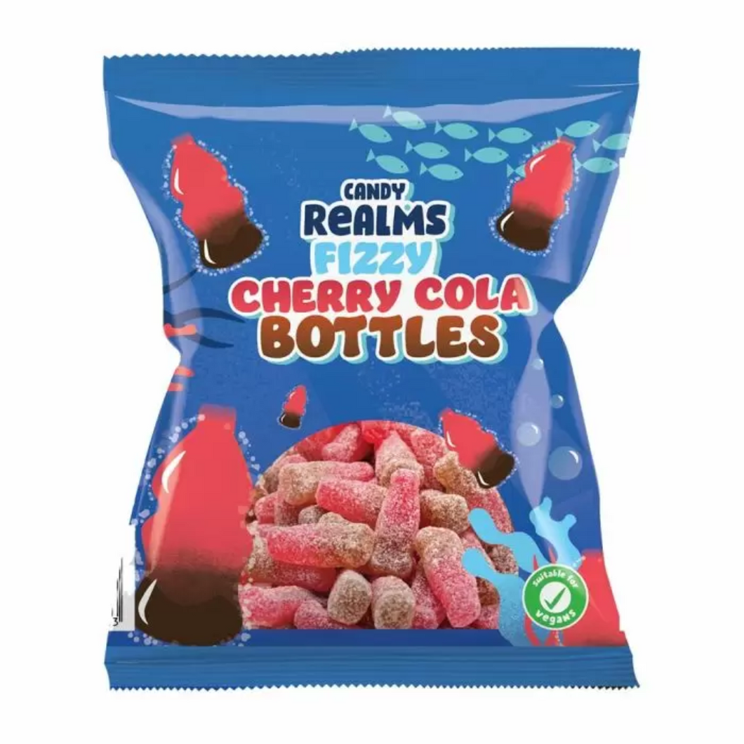 Candy Realms Fizzy Cherry Cola Bottles Bag 190g (VEGAN)