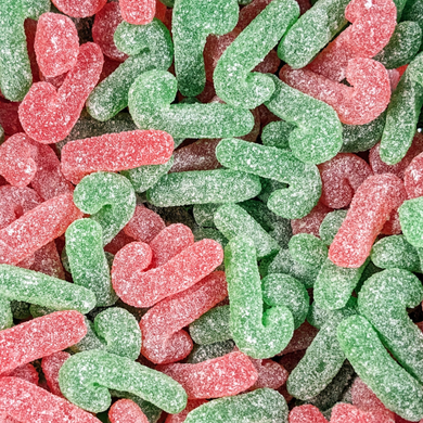 Sugared Candy Canes vegan and gluten free pick n mix sweets ideal christmas sweets from joyofsweets.com
