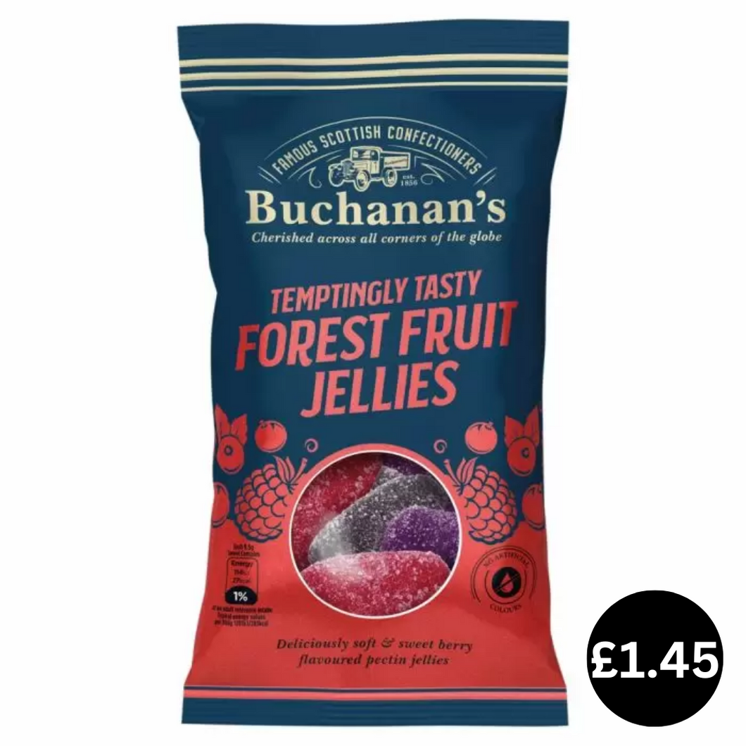 Buchanan's Temptingly Tasty Forest Fruit Jellies Bag 140g
