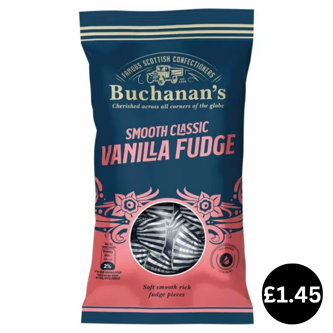 Buchanan's Smooth Classic Vanilla Fudge Bag 140g