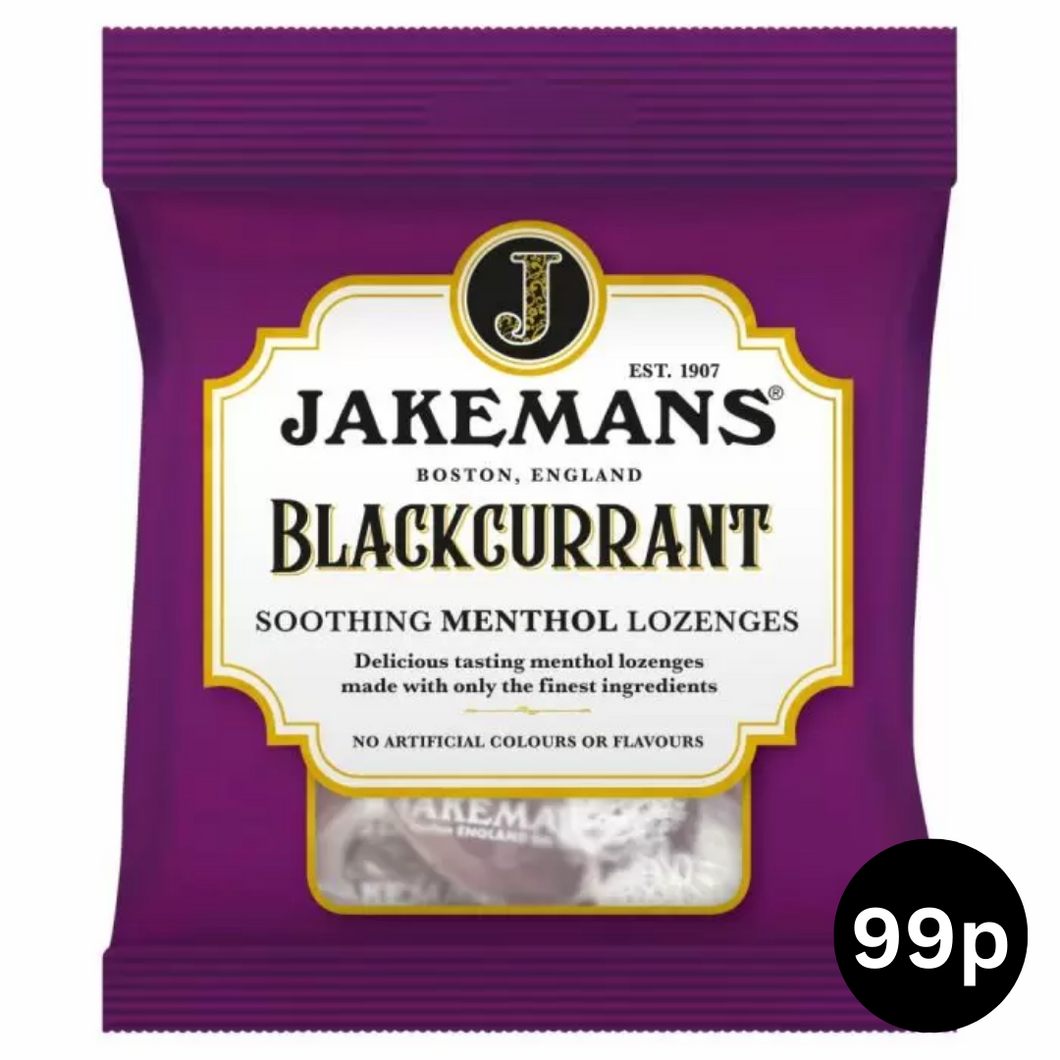 Jakemans Blackcurrant Soothing Menthol Lozenges 73g