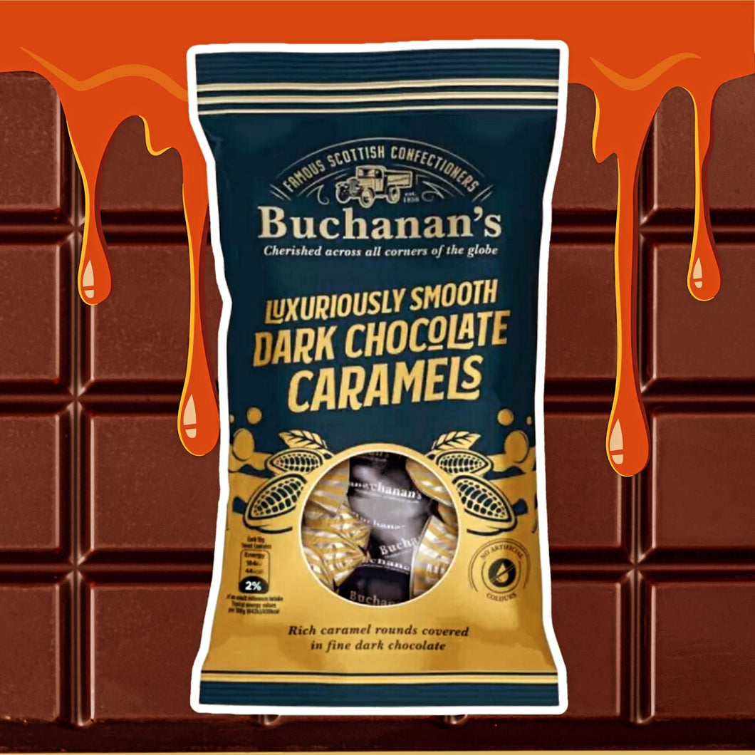 Buchanan's Luxuriously Smooth Dark Chocolate Caramels Bag (140g)