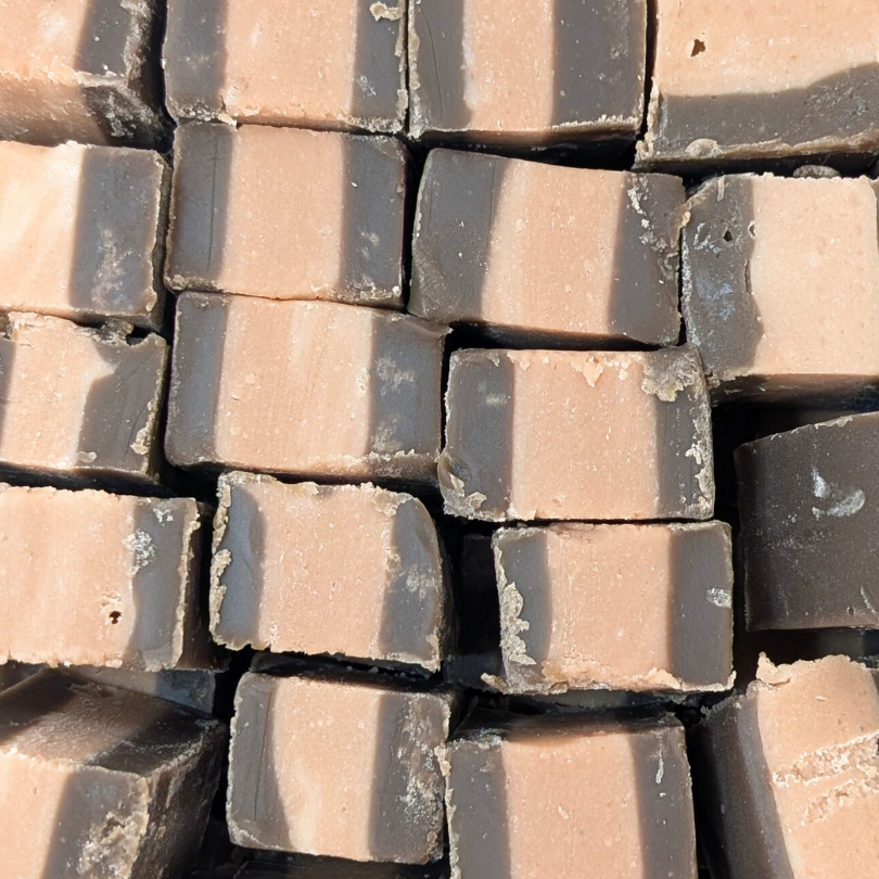 Triple Chocolate Brownie Fudge (100g) - Rich, decadent fudge with layers of chocolate brownie pieces