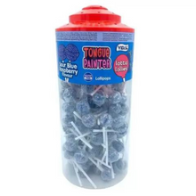 Load image into Gallery viewer, Vidal Blue Raspberry Tongue Painter Lollies (150 Tub)

