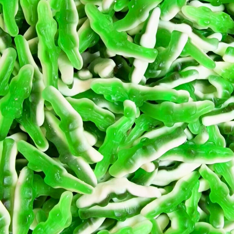 Buy Green Crocodiles (100g) jelly gummy animals pick n mix sweets from Joyofsweets.com