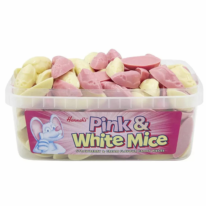 Hannah's Pink and White Mice Tub 600g
