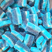 Load image into Gallery viewer, Blue Raspberry Slices fizzy pick n mix sweets from joyofsweets.com
