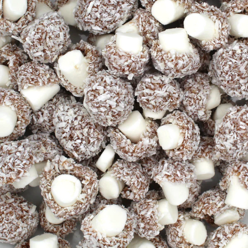 Coconut Mushrooms classic retro old school pick n mix sweets from joyofsweets.com